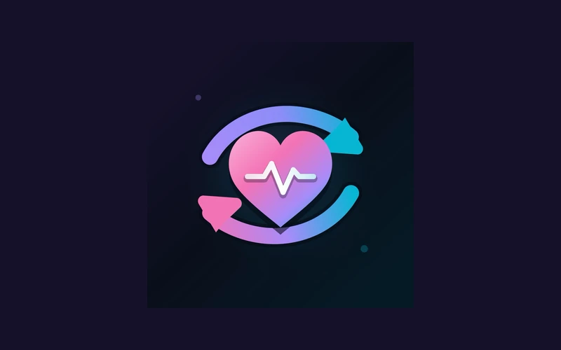 HealthSync Companion app icon, a heart inside a sync arrow loop
